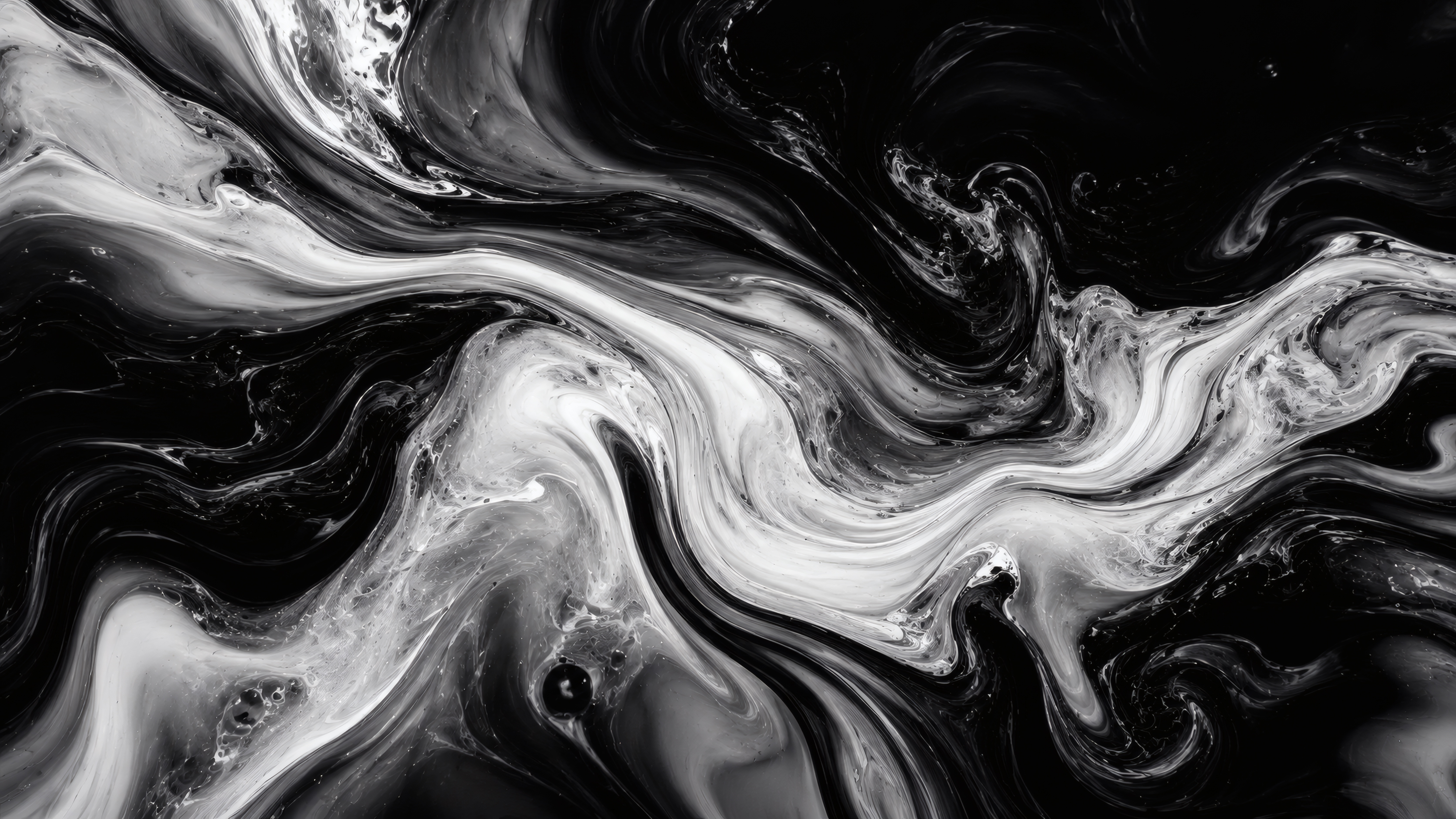 Monochrome Fluid Marble wallpaper preview