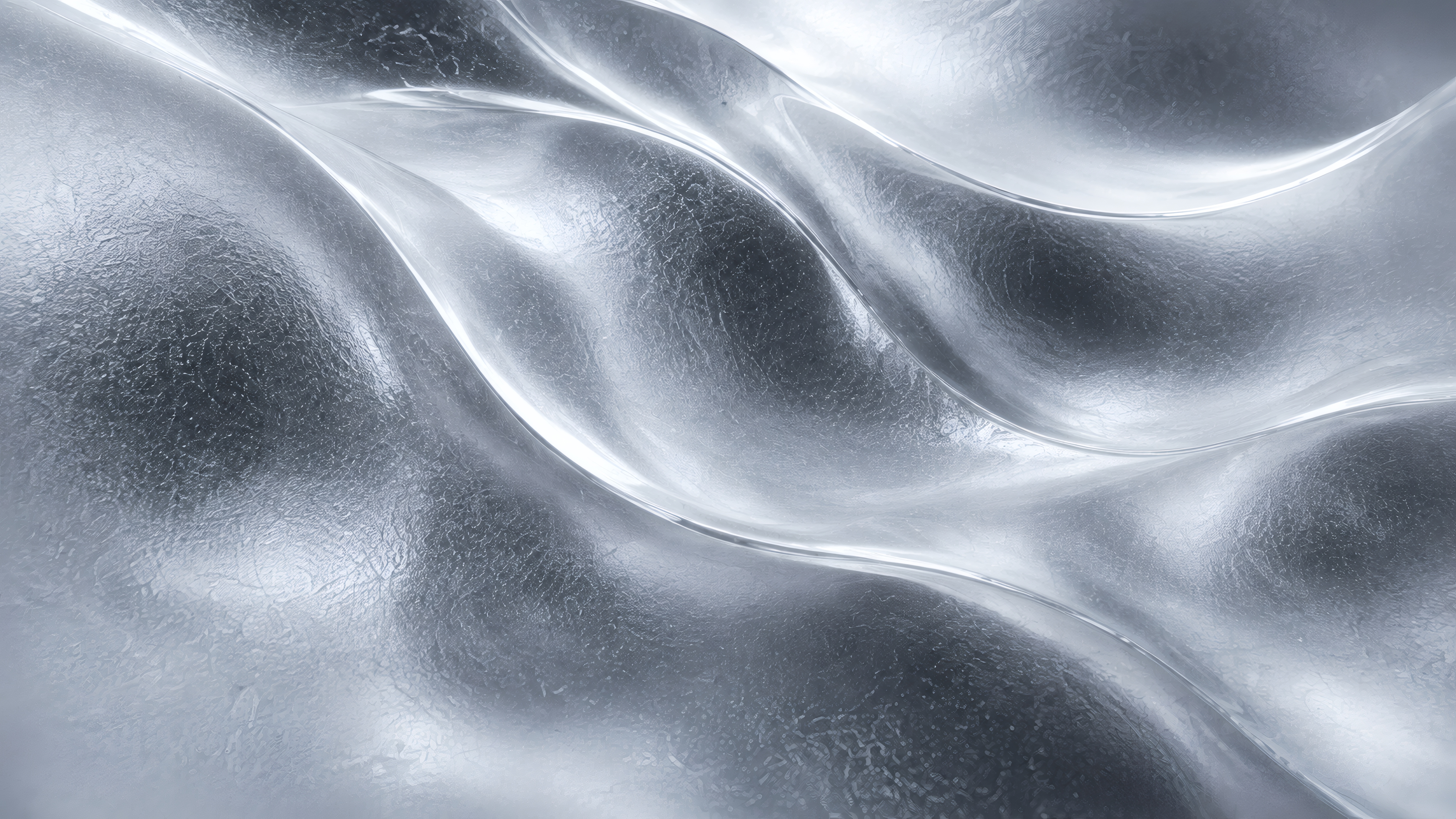 Frosted Chrome Waves wallpaper preview