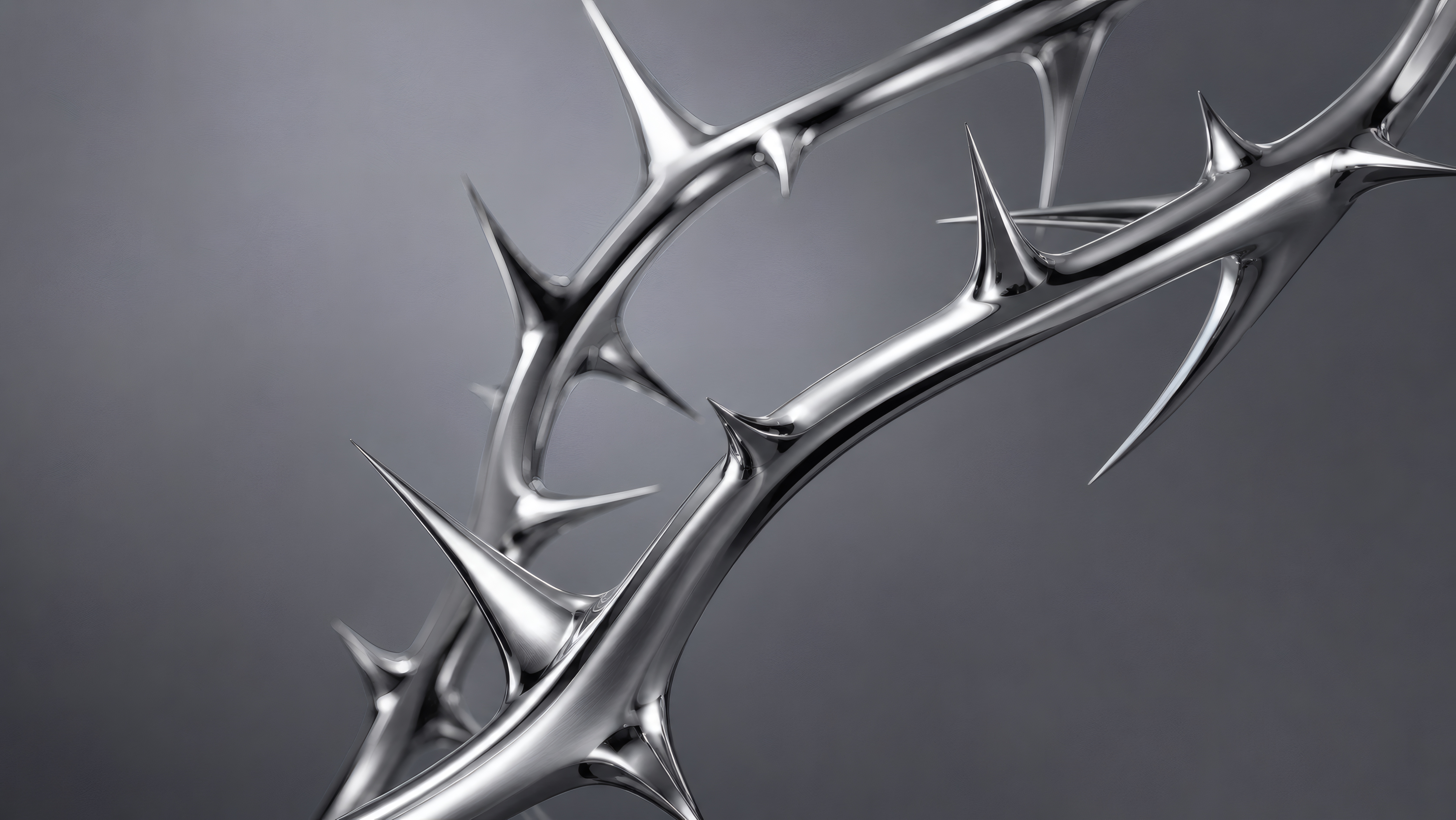 Polished Chrome Thorns wallpaper preview
