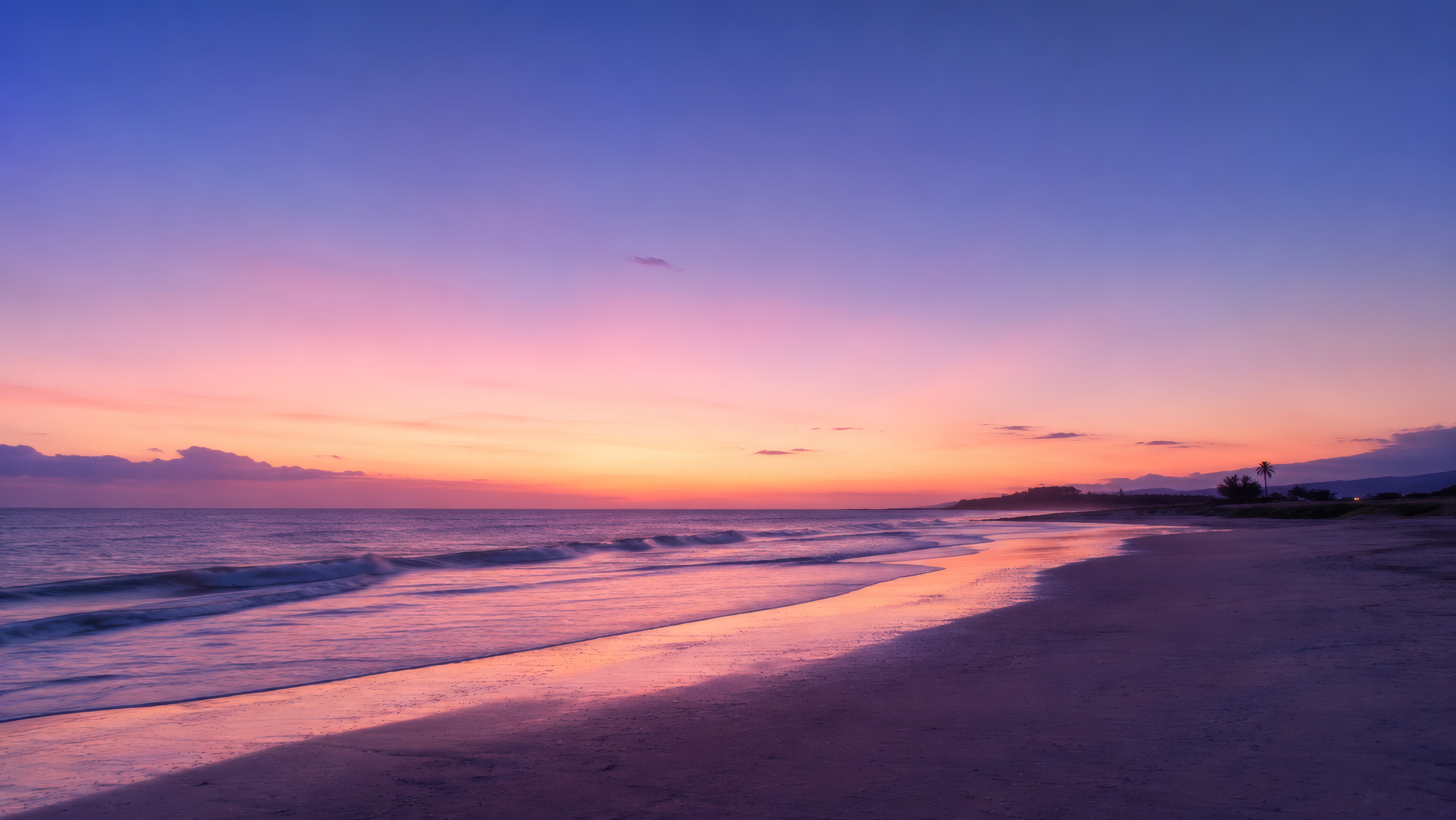 Pastel Twilight: The Whispering Shore wallpaper preview