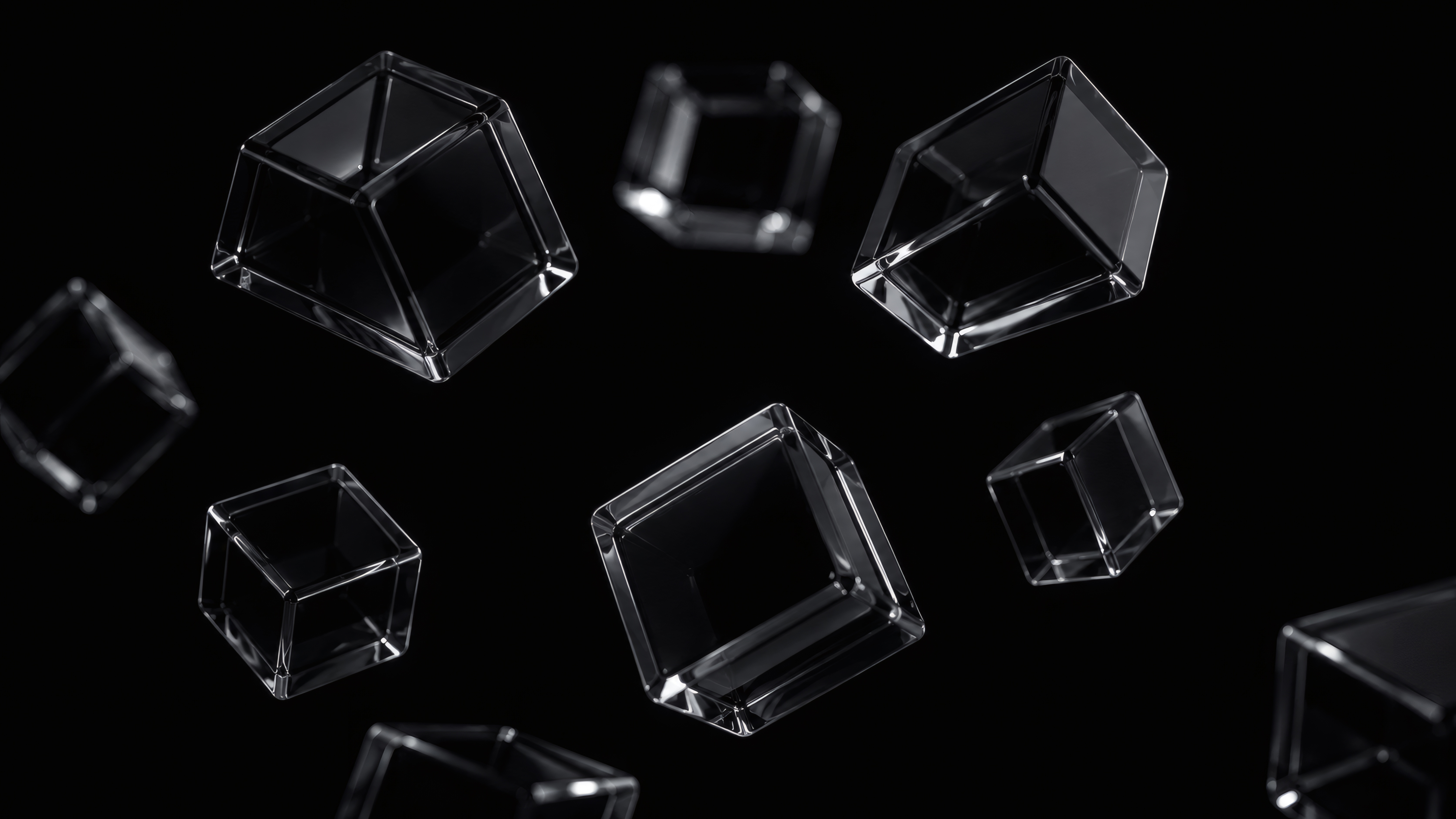 Floating Glass Cubes wallpaper preview
