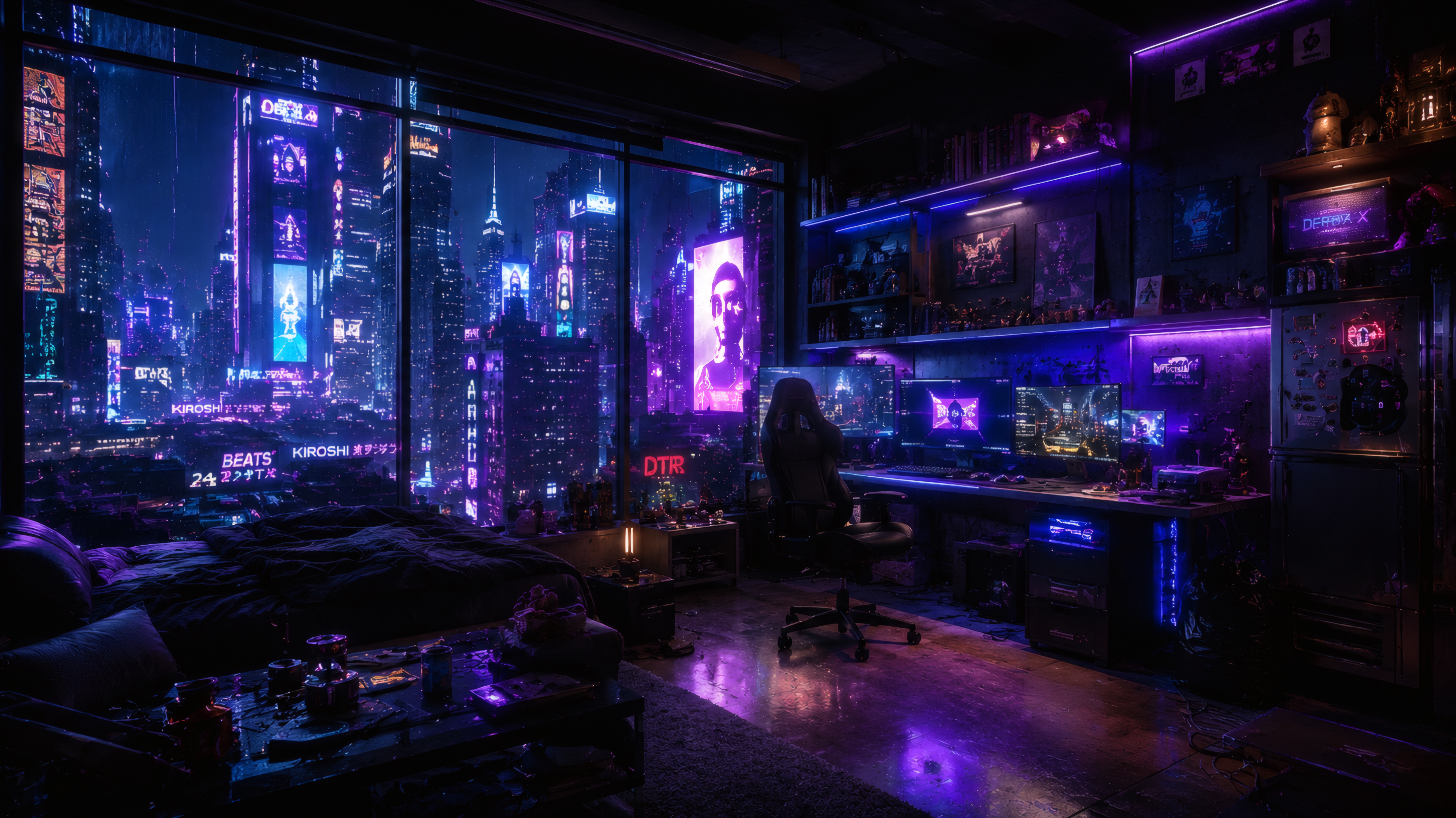 Cyberpunk Sanctuary wallpaper preview