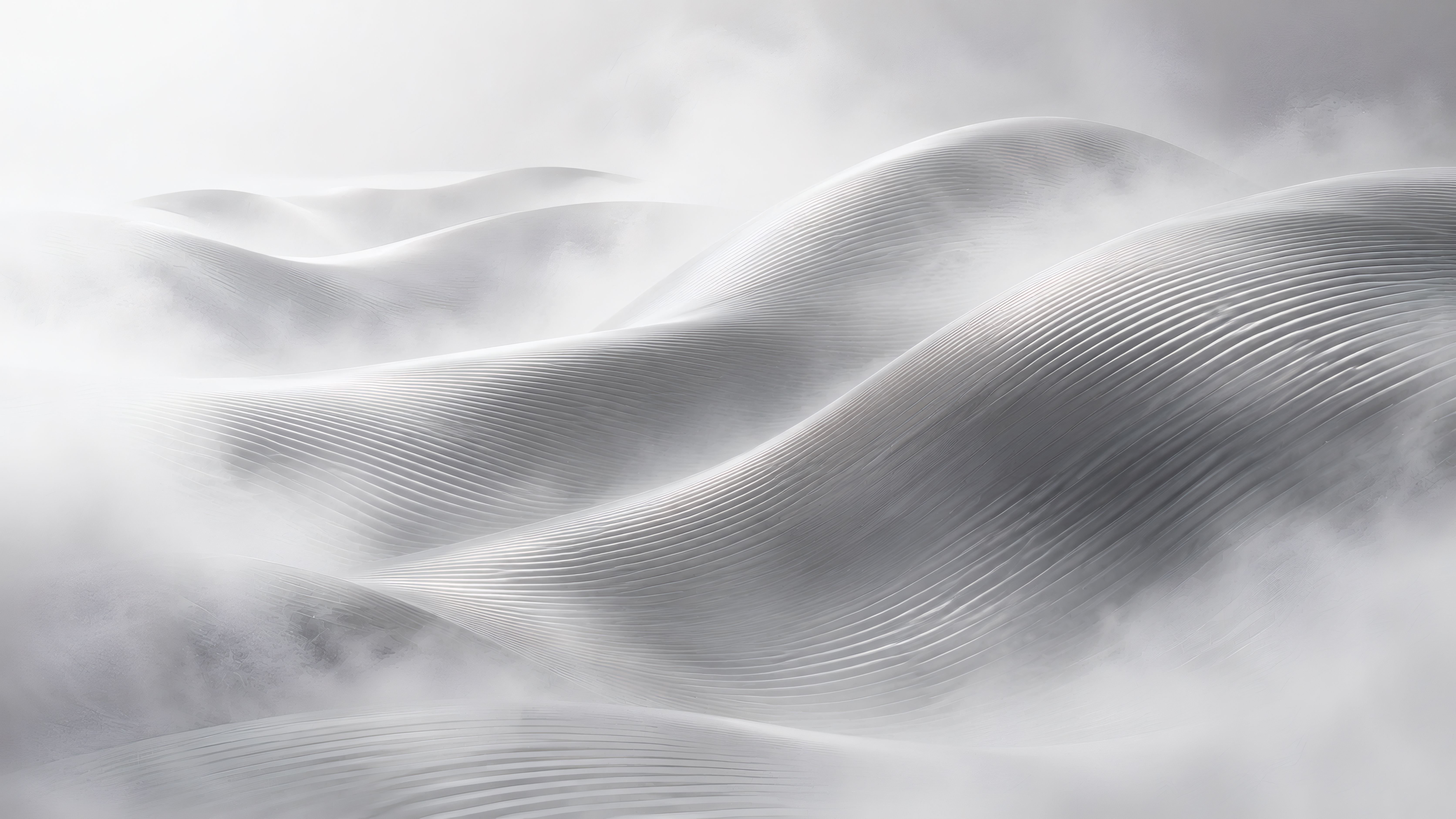 Misty White Waves wallpaper preview