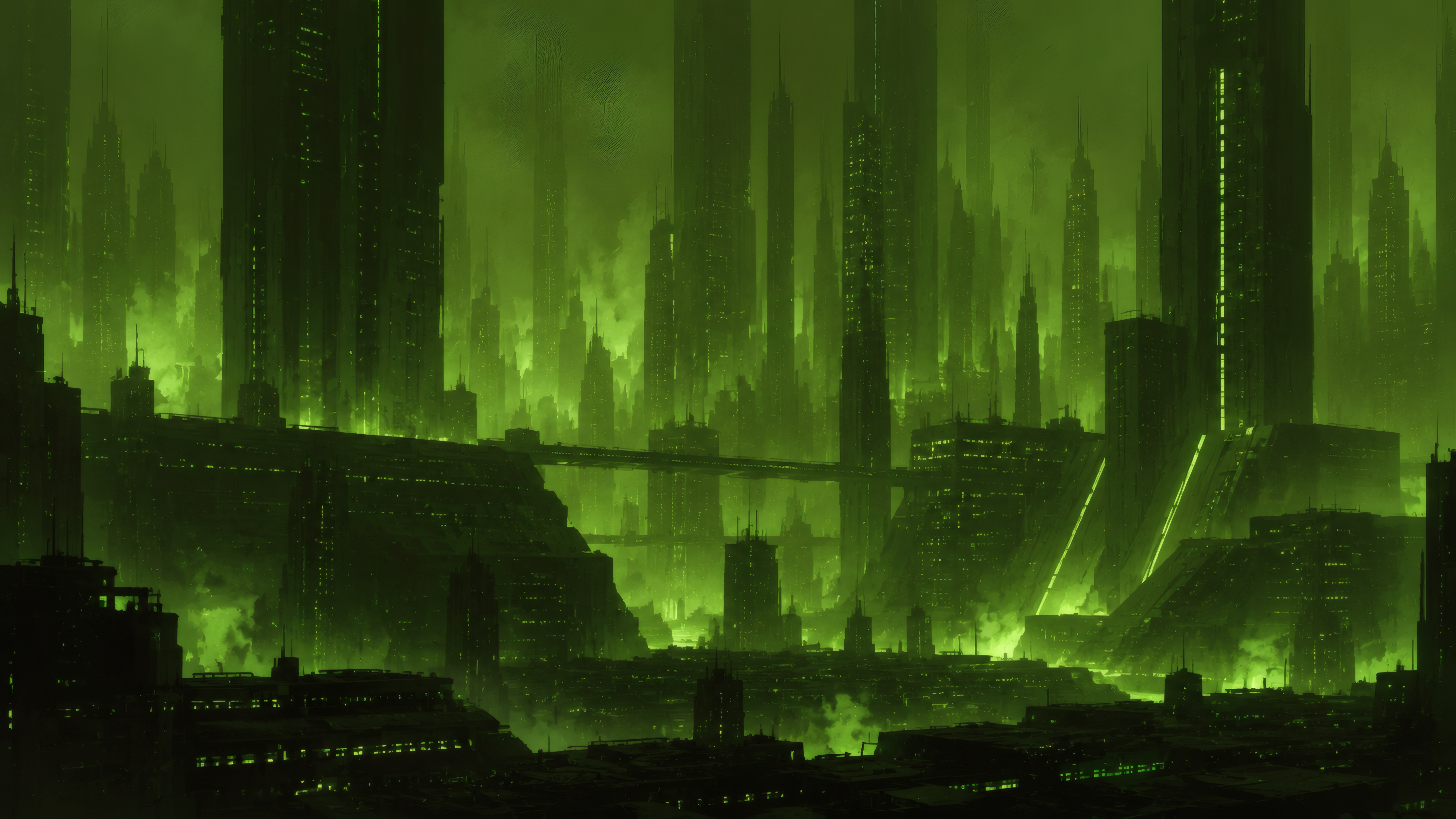 Emerald Metropolis wallpaper preview