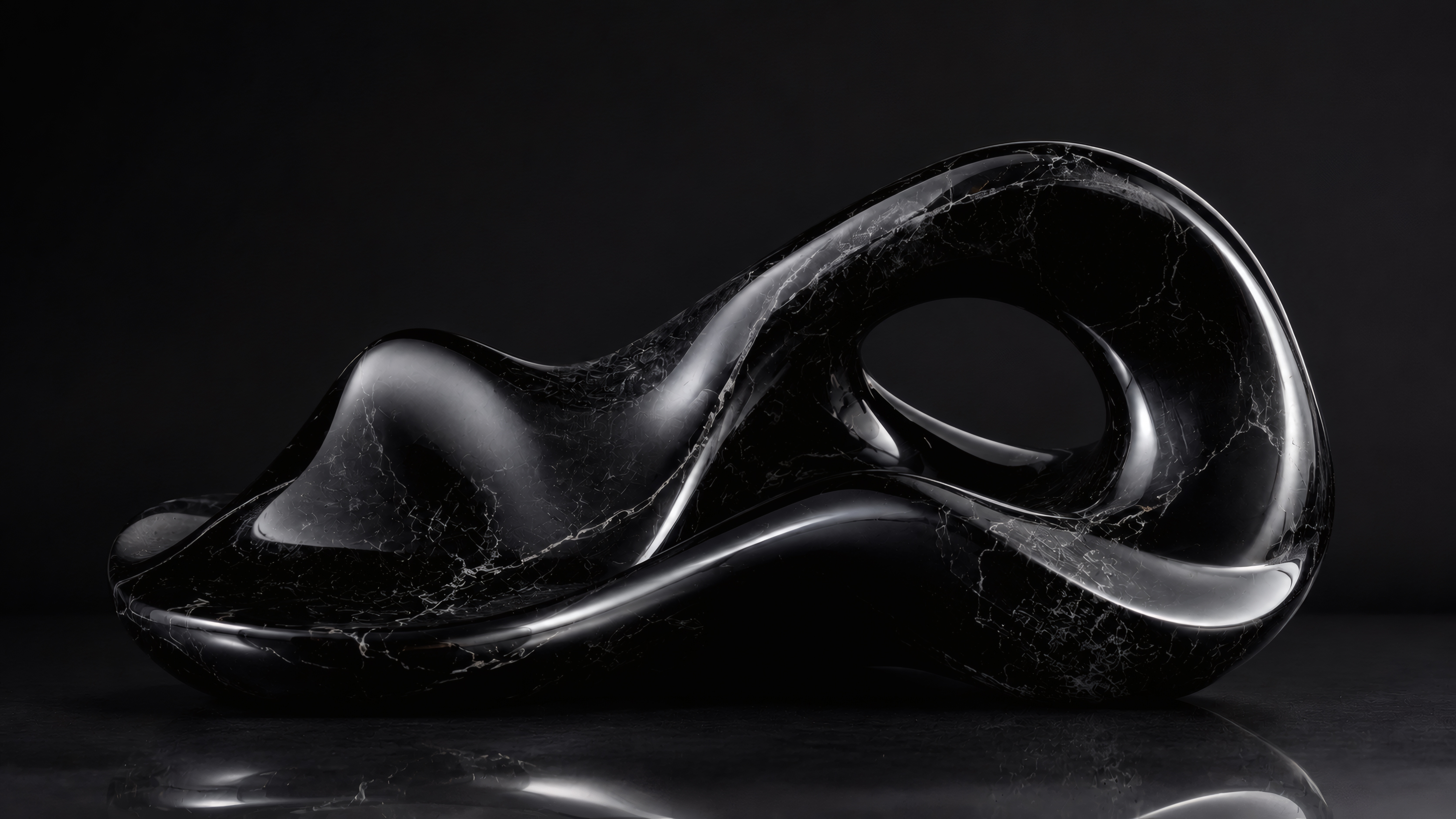 Serene Infinity in Black wallpaper preview
