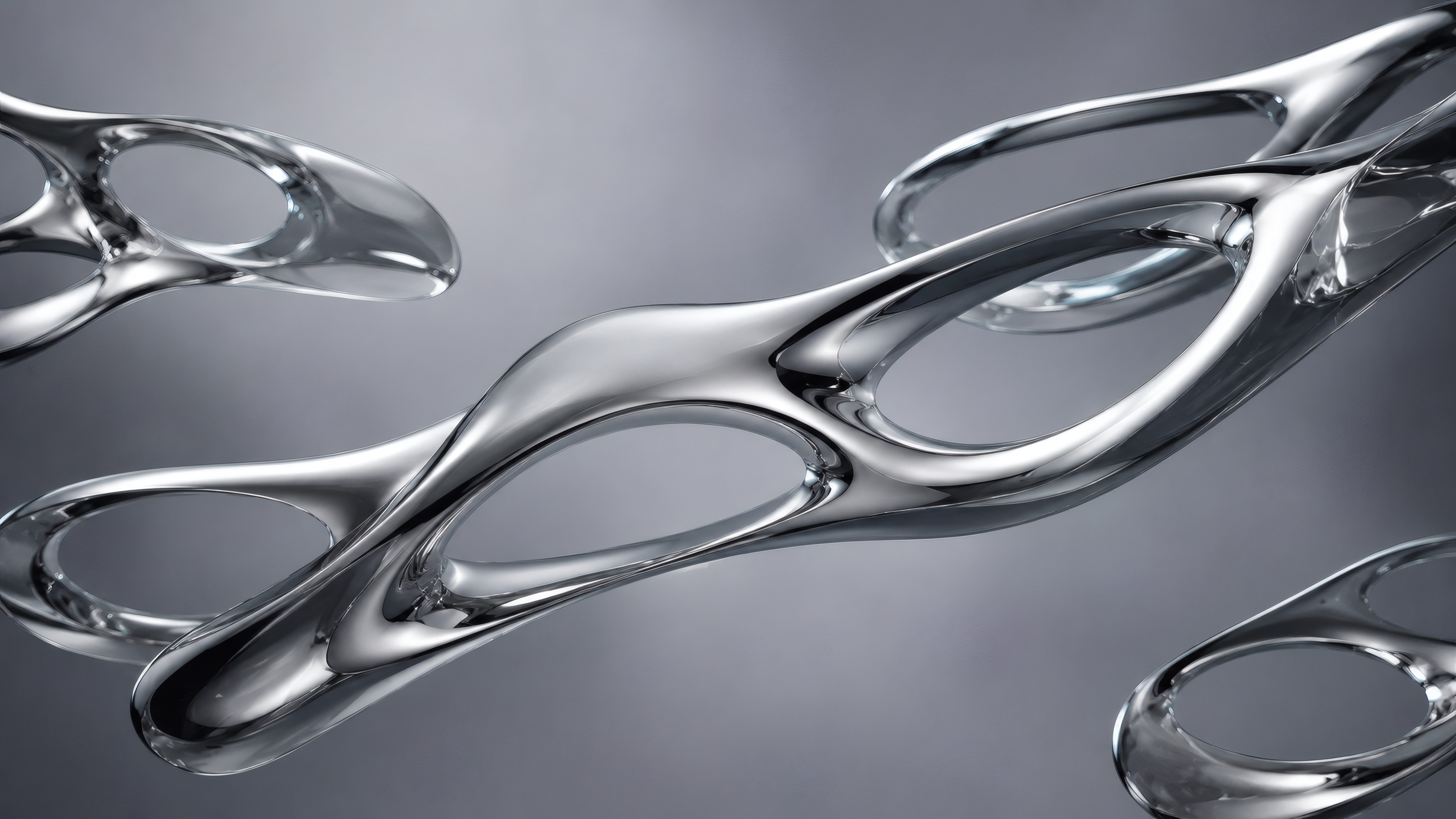 Liquid Chrome Network wallpaper preview