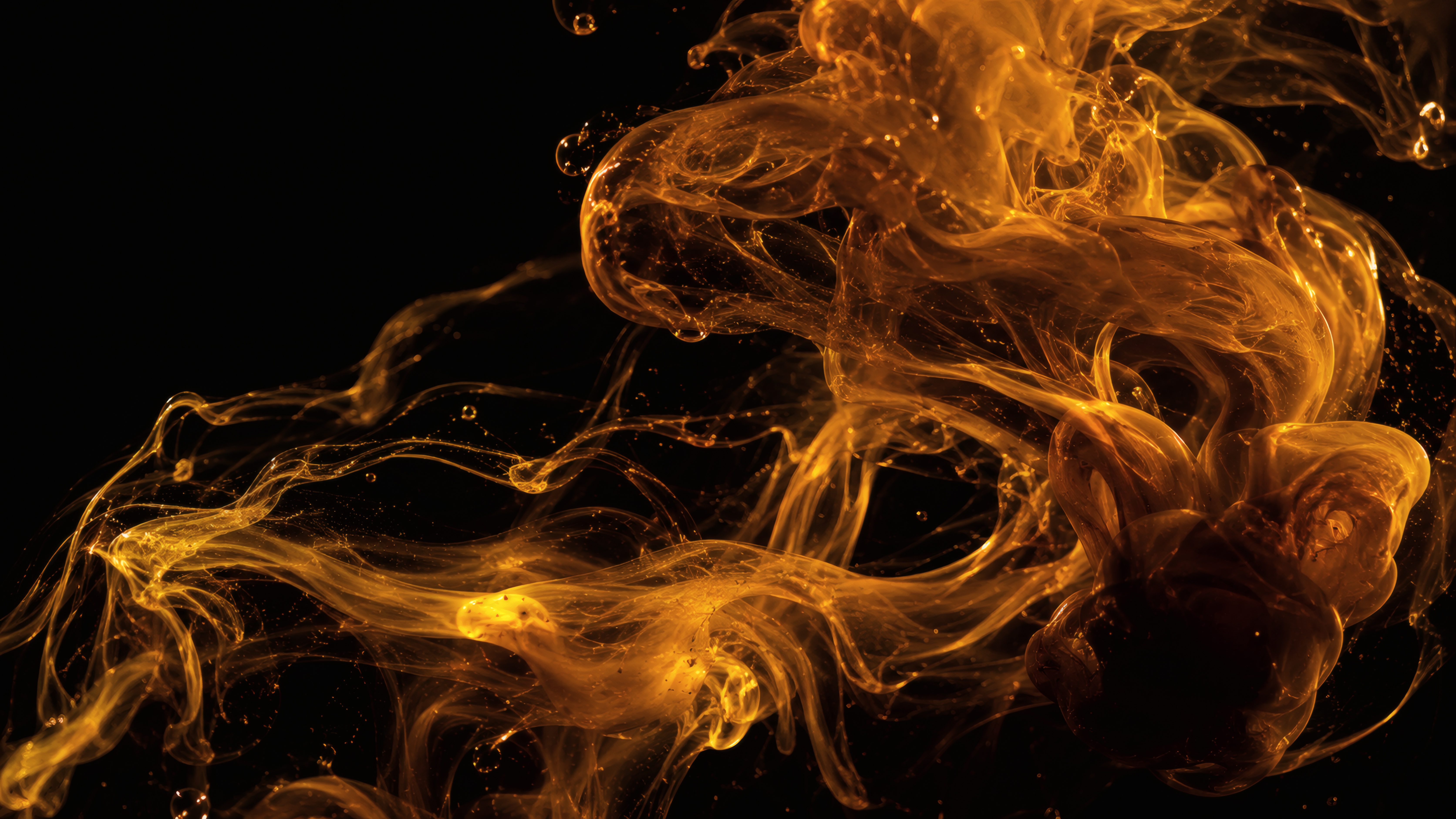 Golden Amber Flow wallpaper preview