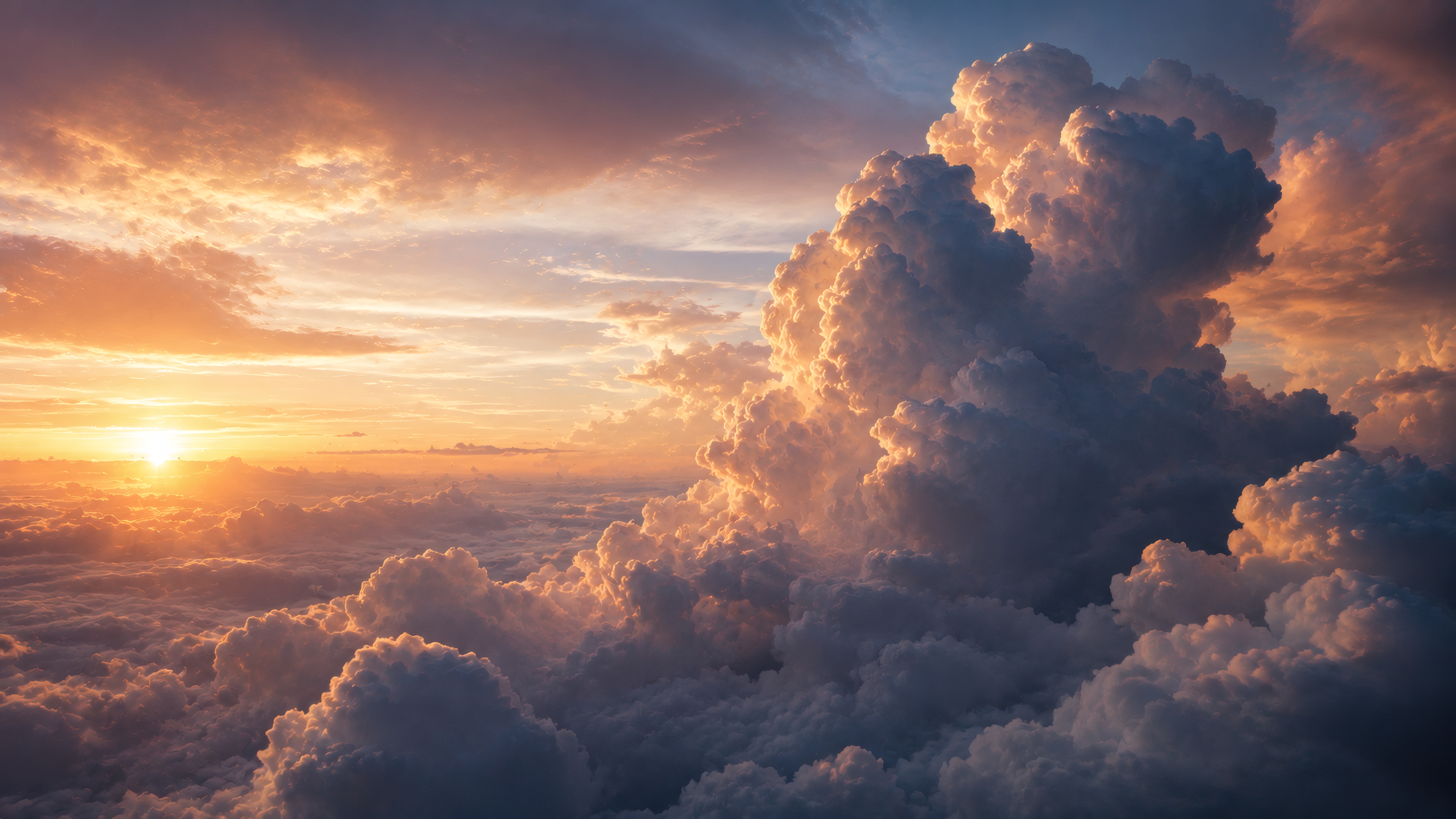 Golden Cloudscape wallpaper preview