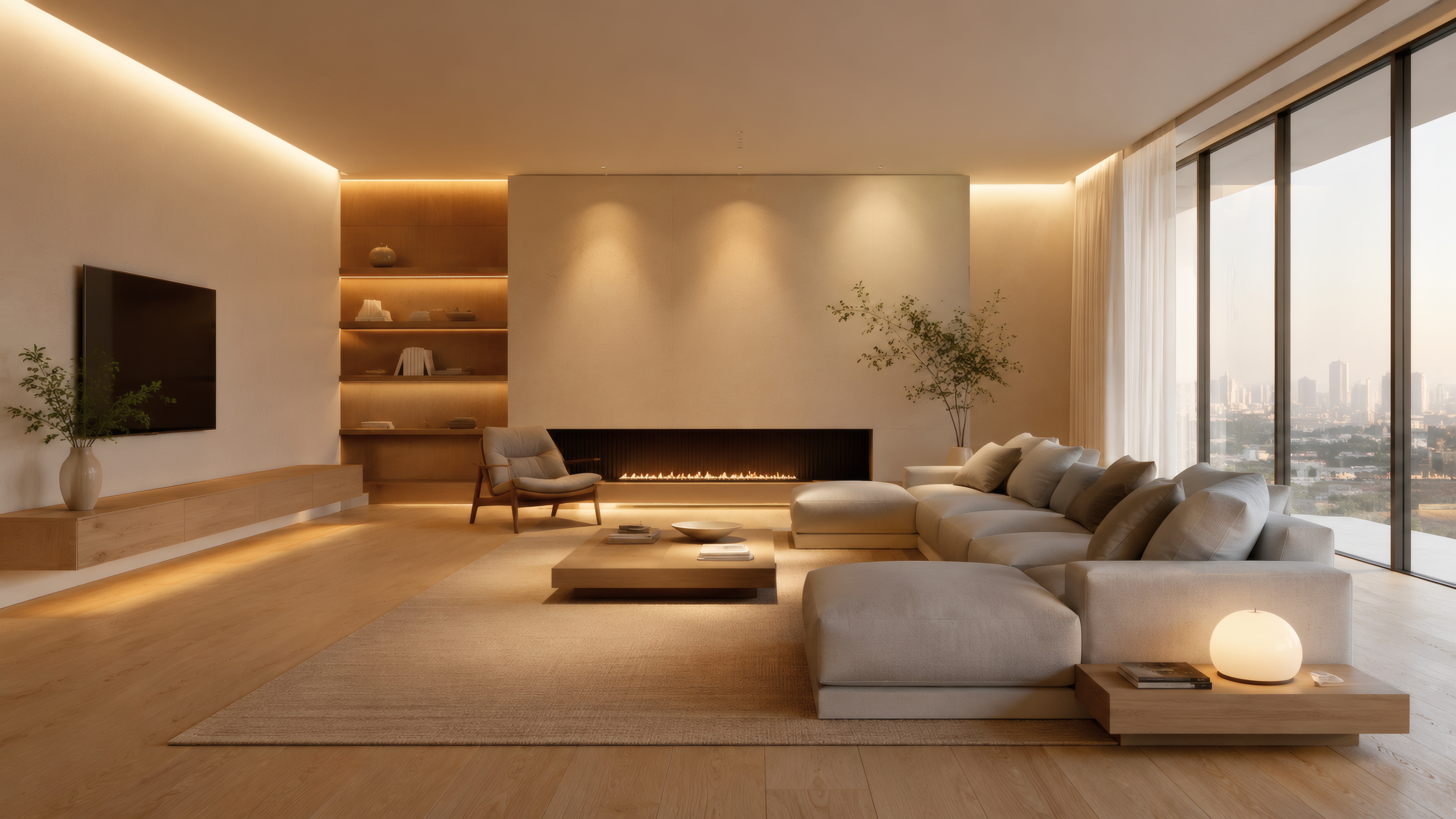 Warm Minimalist Penthouse wallpaper preview
