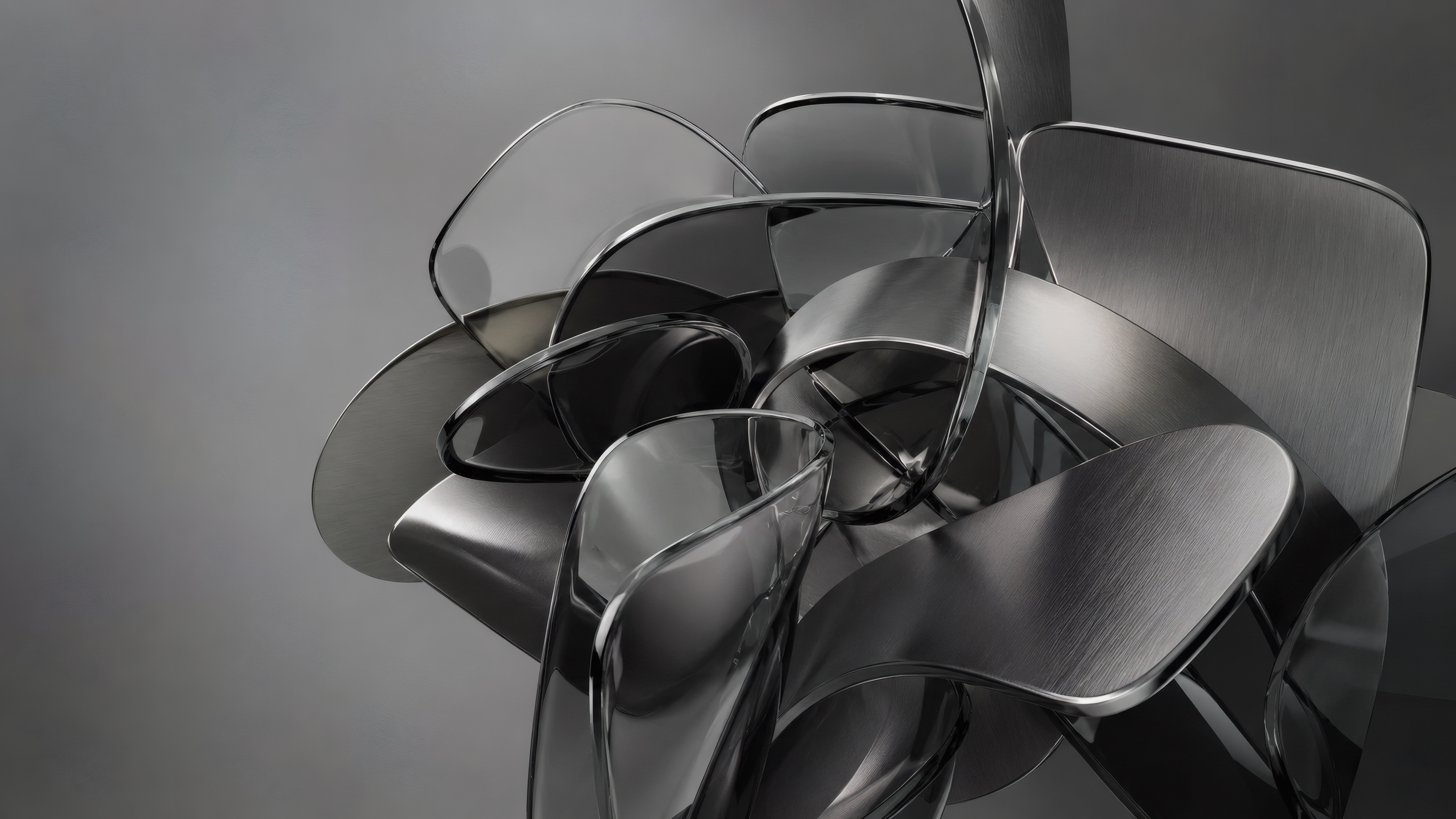 Metallic Abstract Twist wallpaper preview