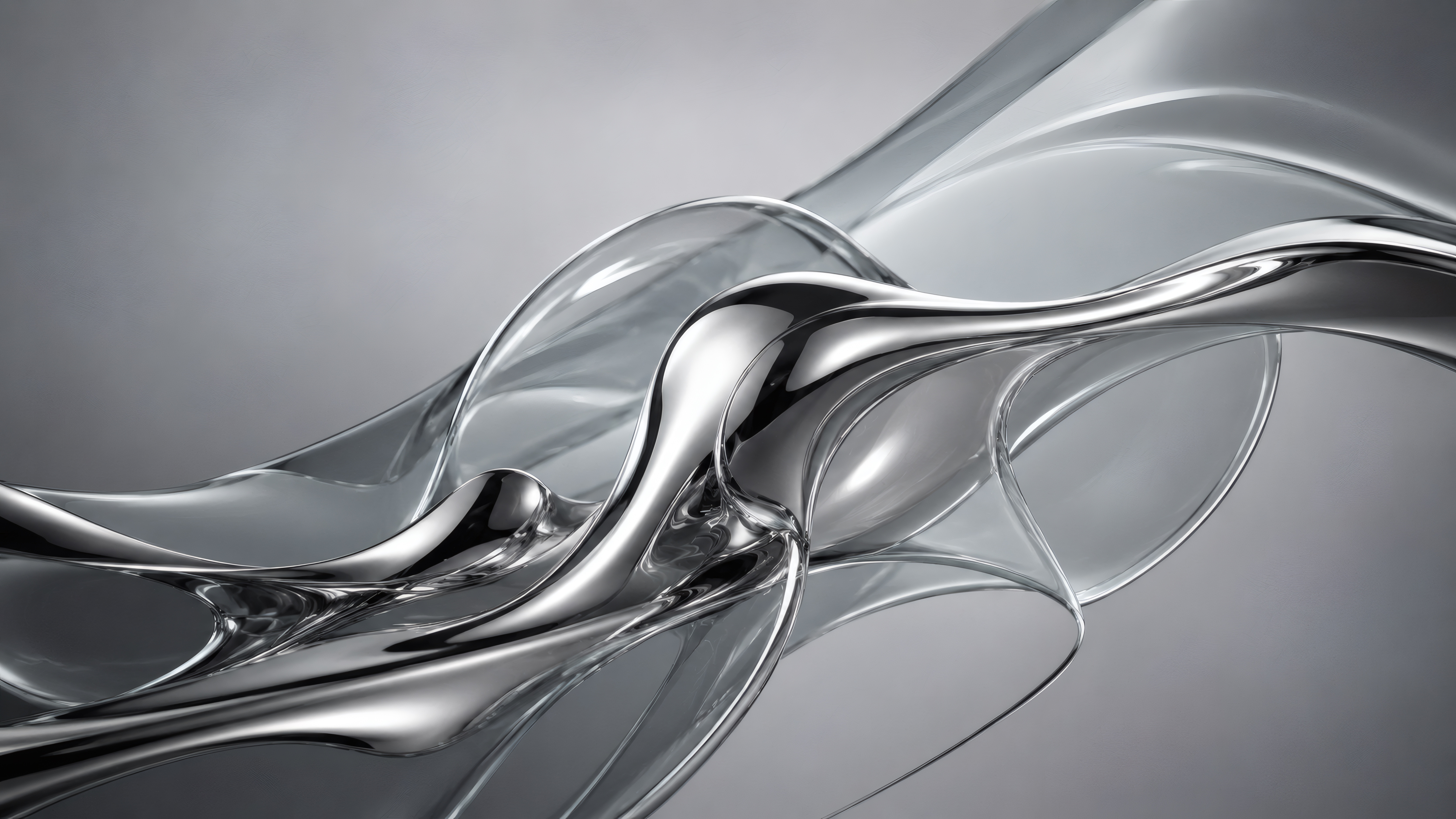 Liquid Chrome Waves wallpaper preview