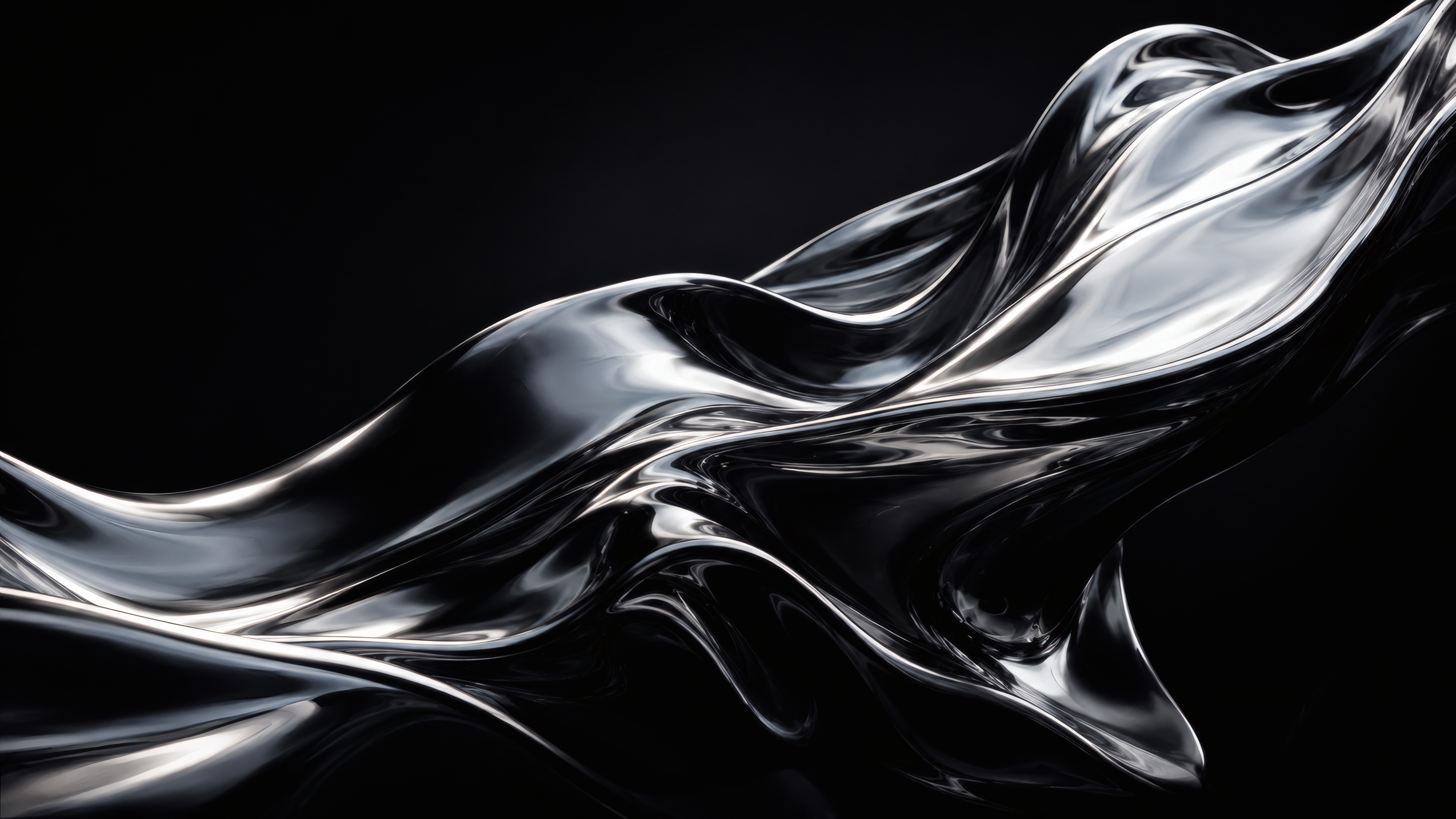 Liquid Chrome Flow wallpaper preview