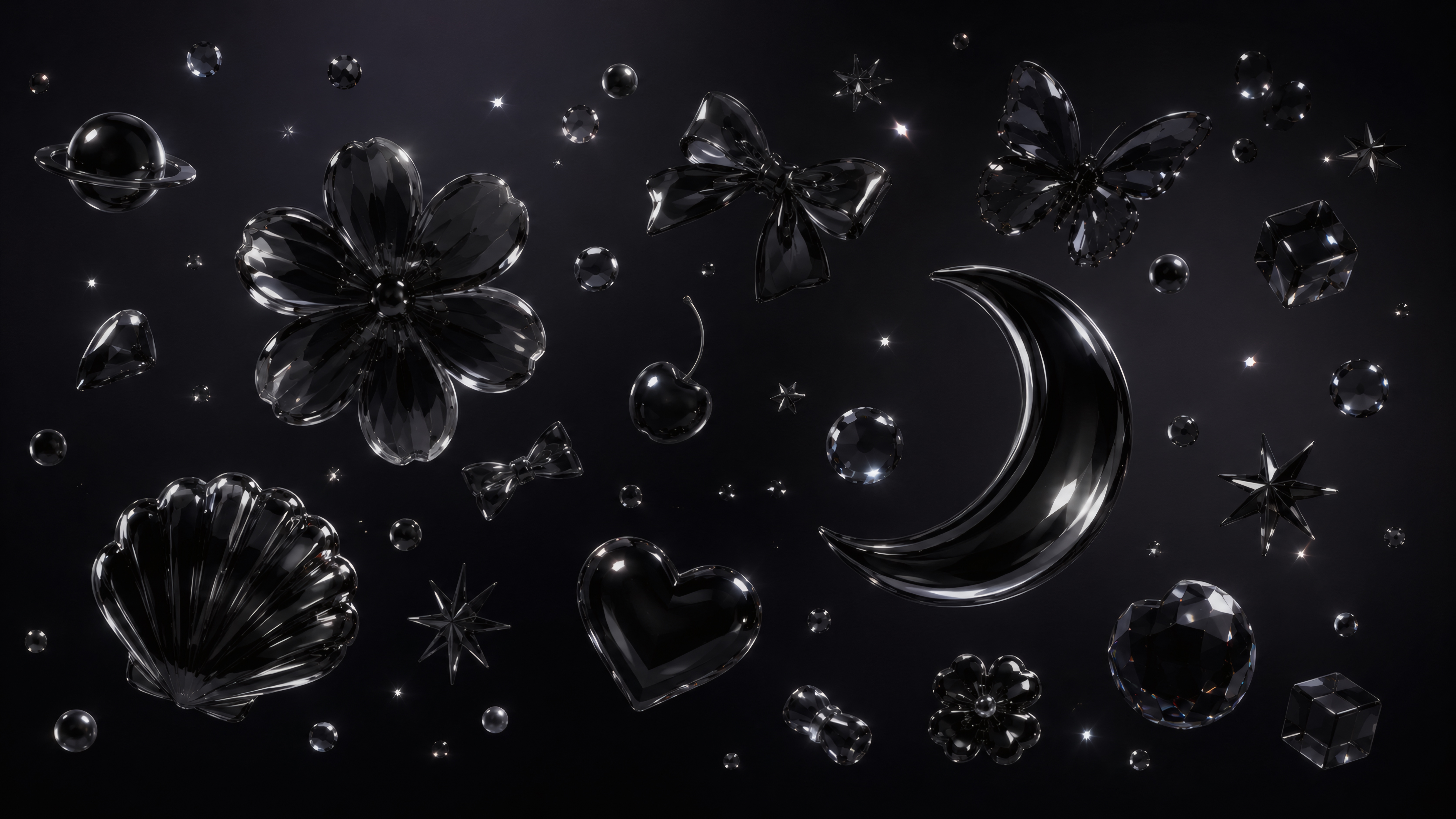 Midnight Obsidian Charms wallpaper preview