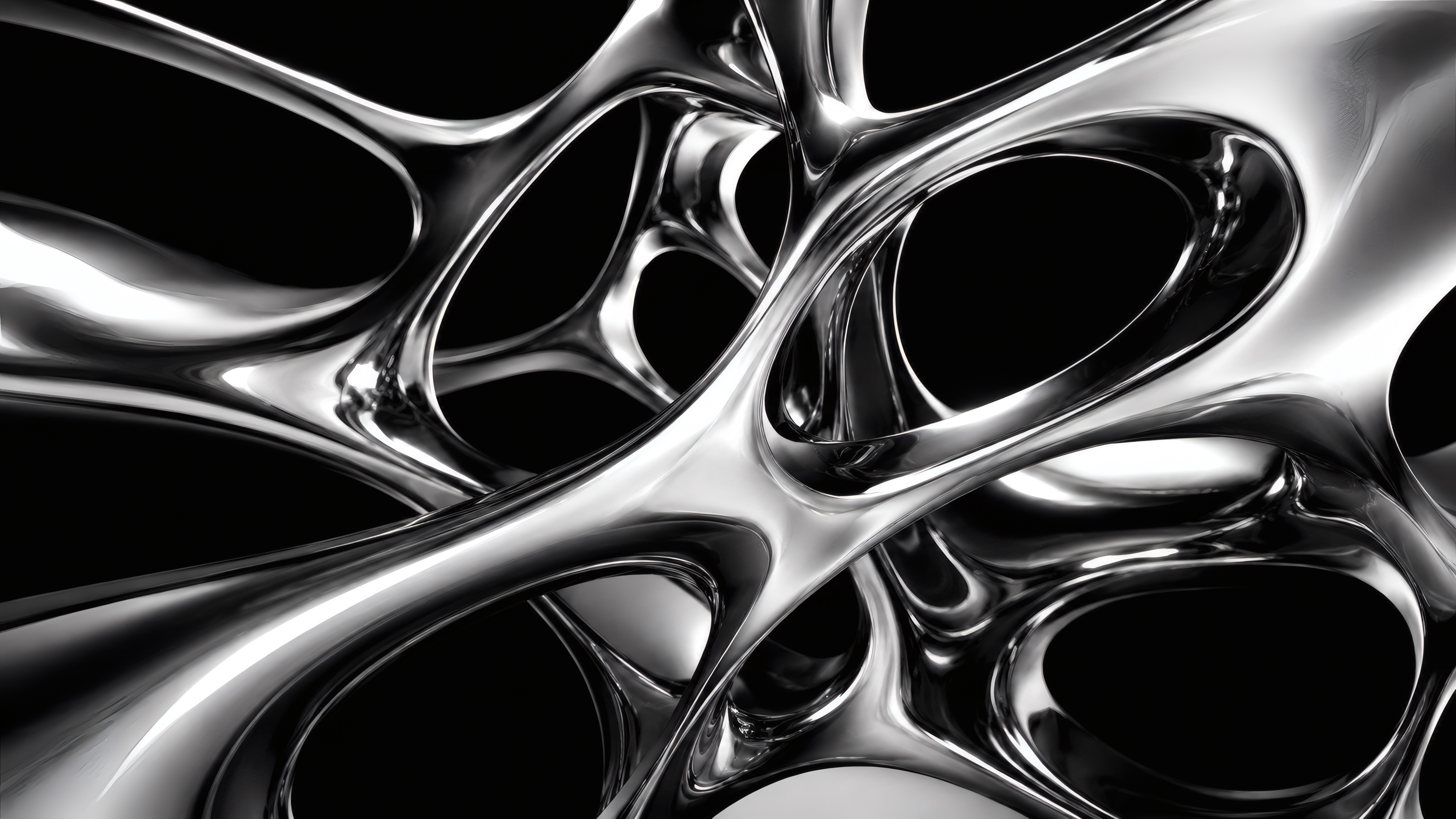 Liquid Chrome Matrix wallpaper preview