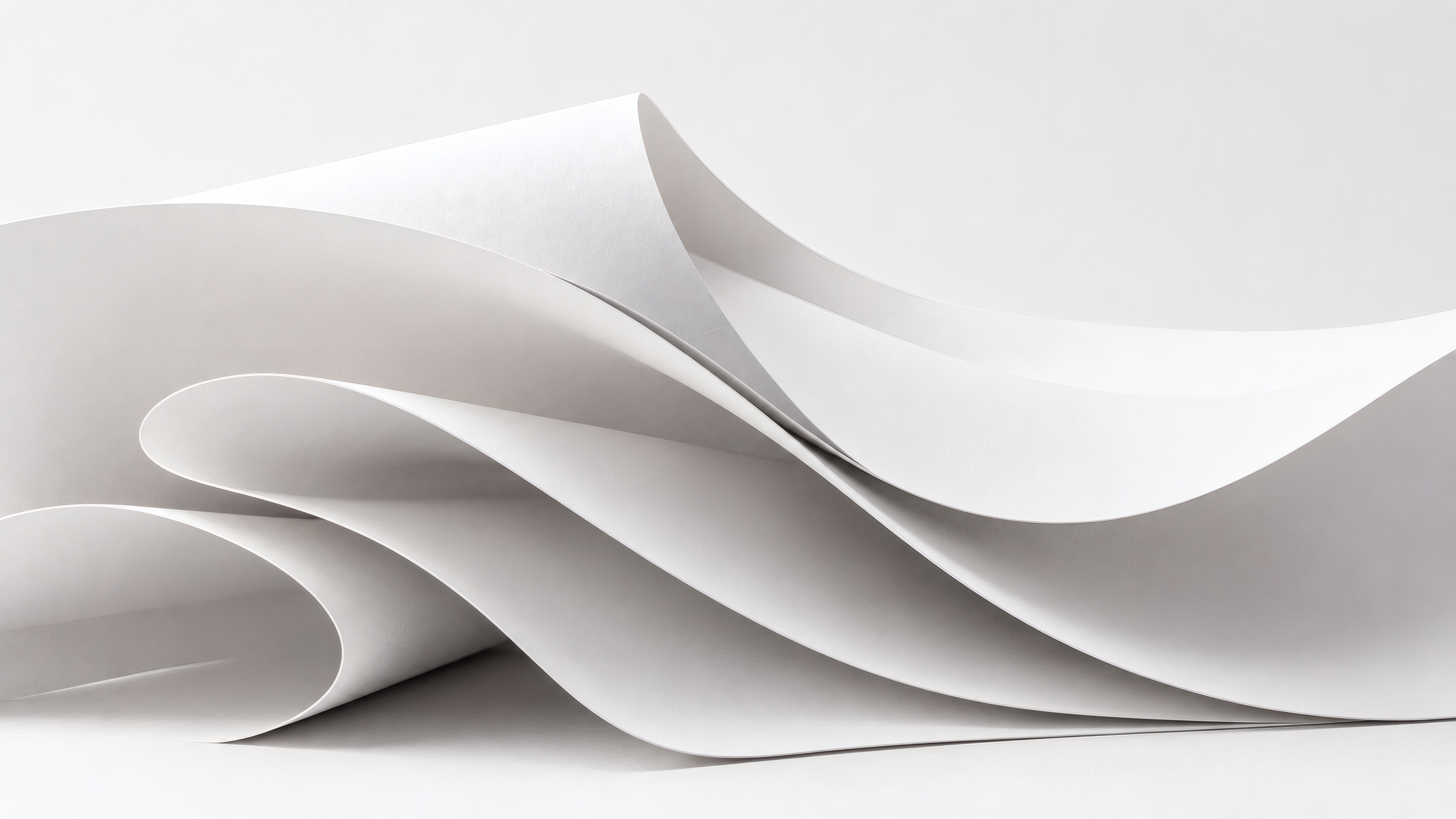 White Sculpted Paper Waves wallpaper preview