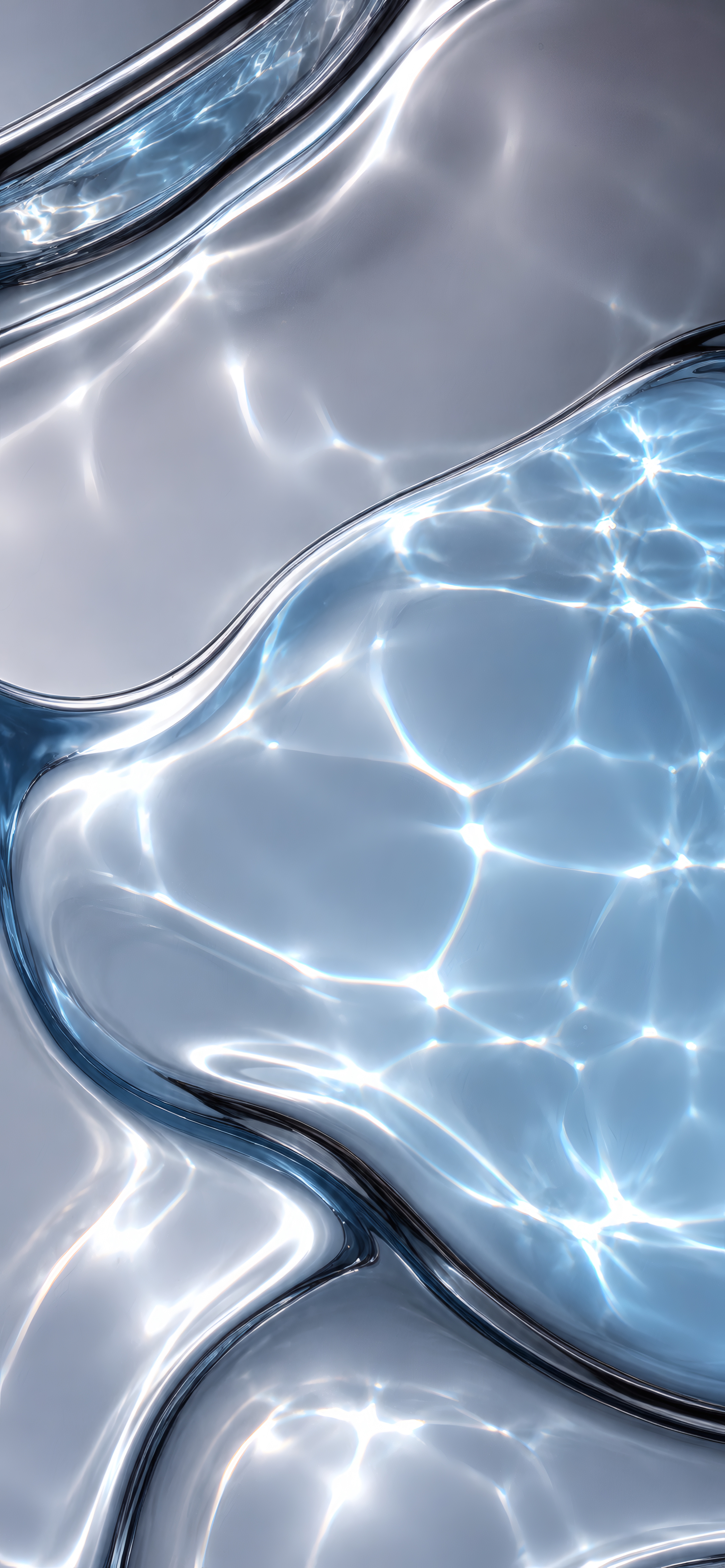 Fluid Silver and Water Caustics wallpaper preview