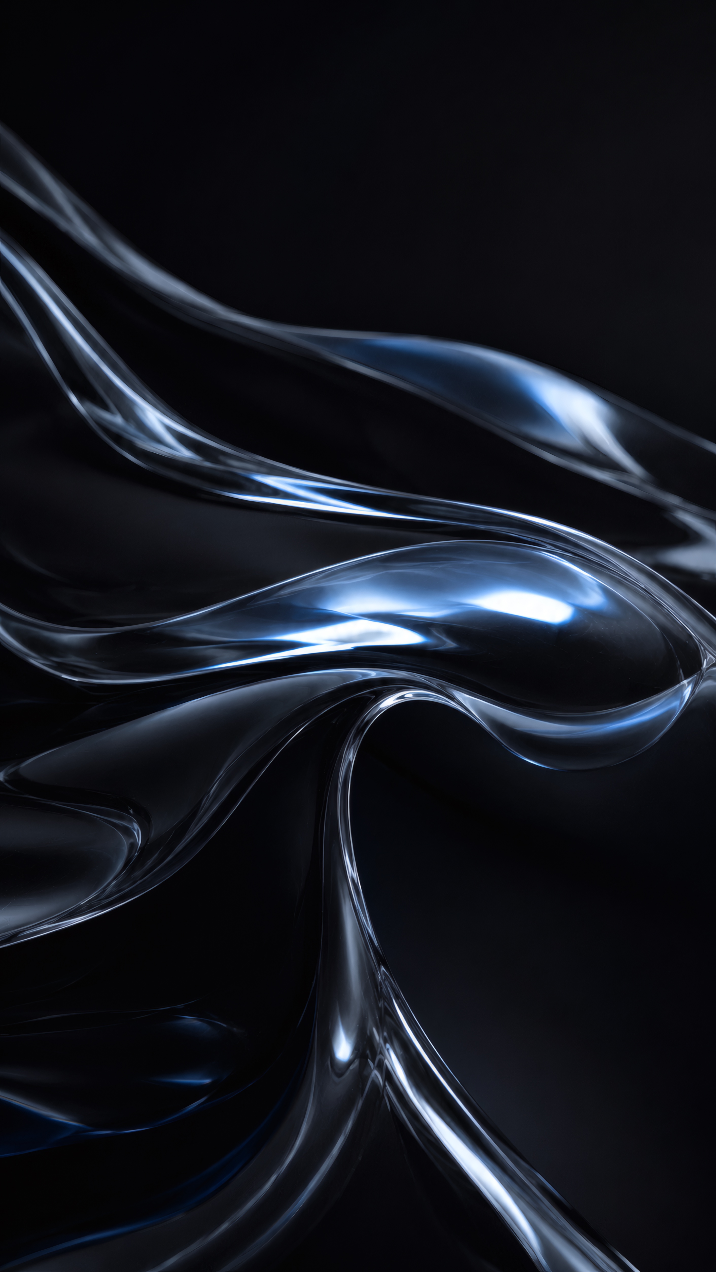 Luminous Glass Waves wallpaper preview