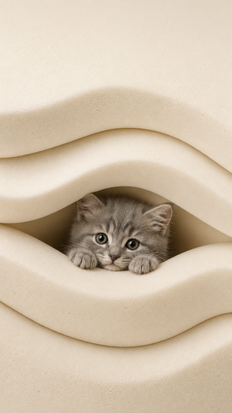 Kitten in Foam Waves wallpaper preview