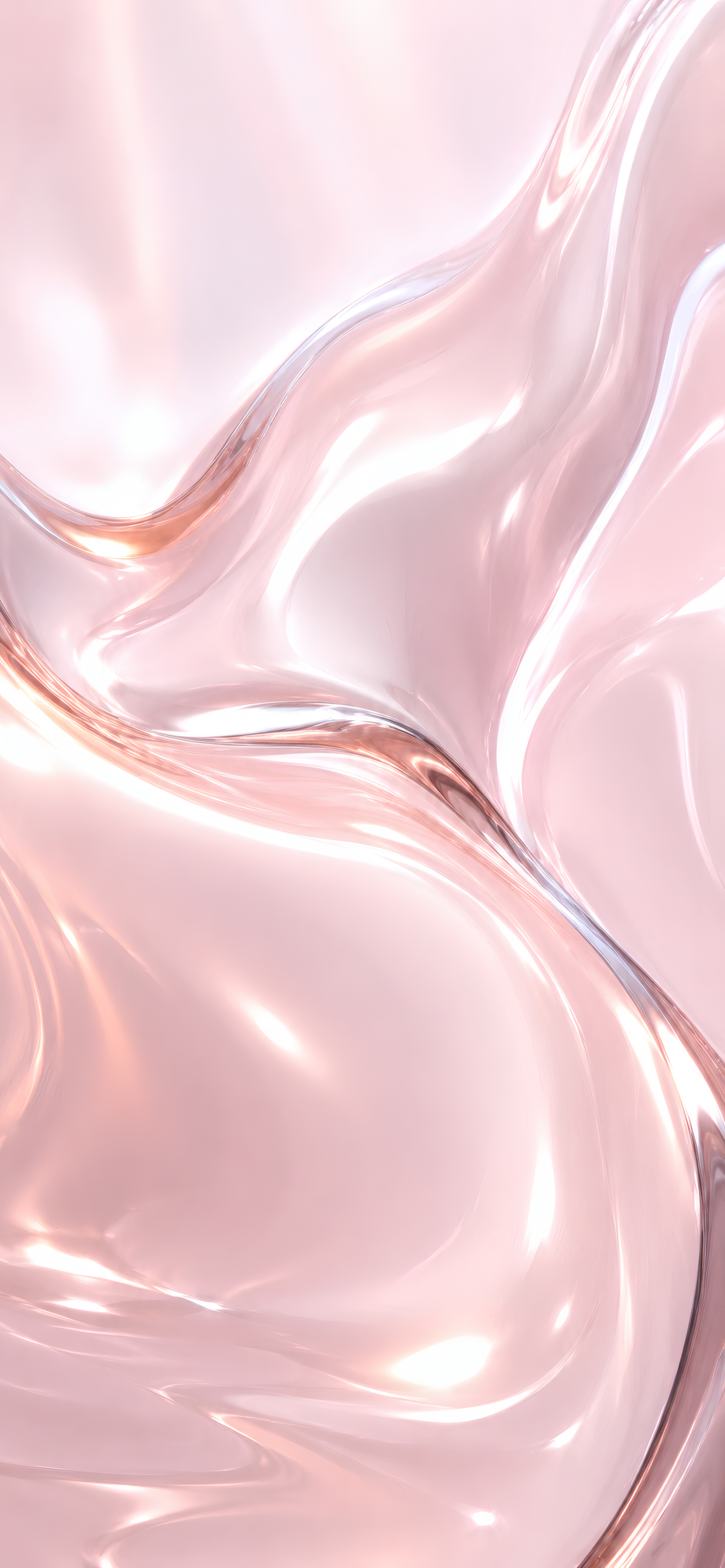 Soft Rose Gold Fluid Waves wallpaper preview