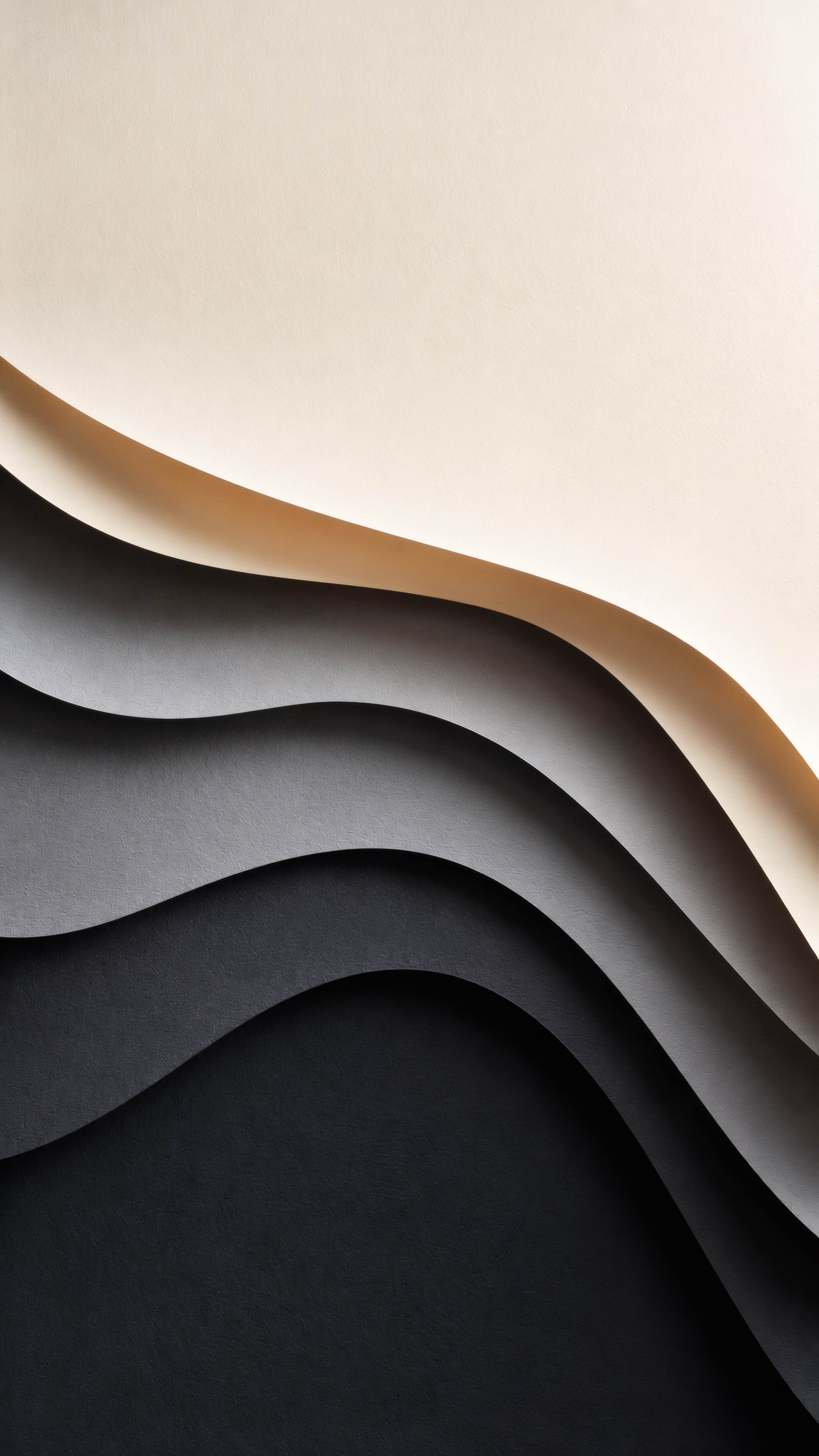 Monochrome Paper Waves wallpaper preview