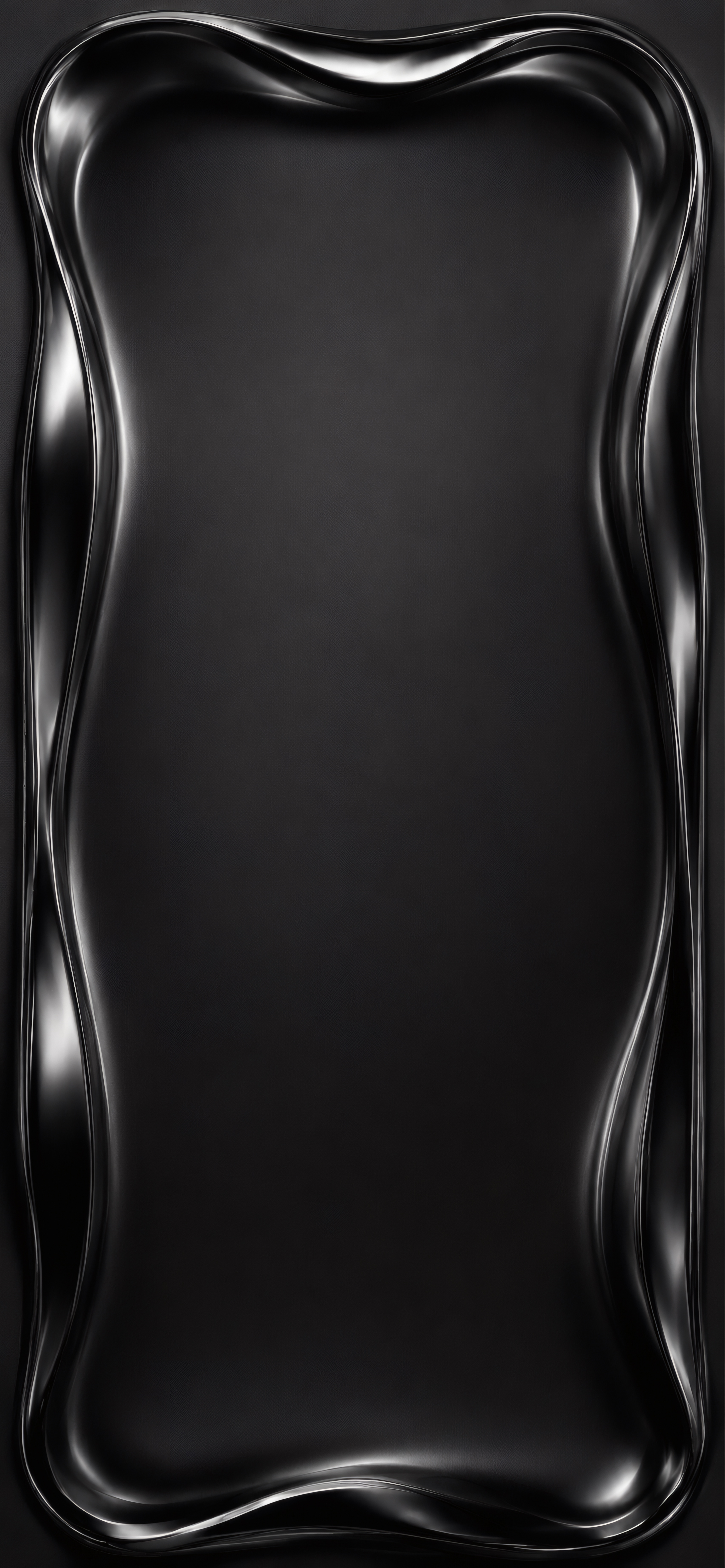 Black Metallic Fluid Frame wallpaper preview
