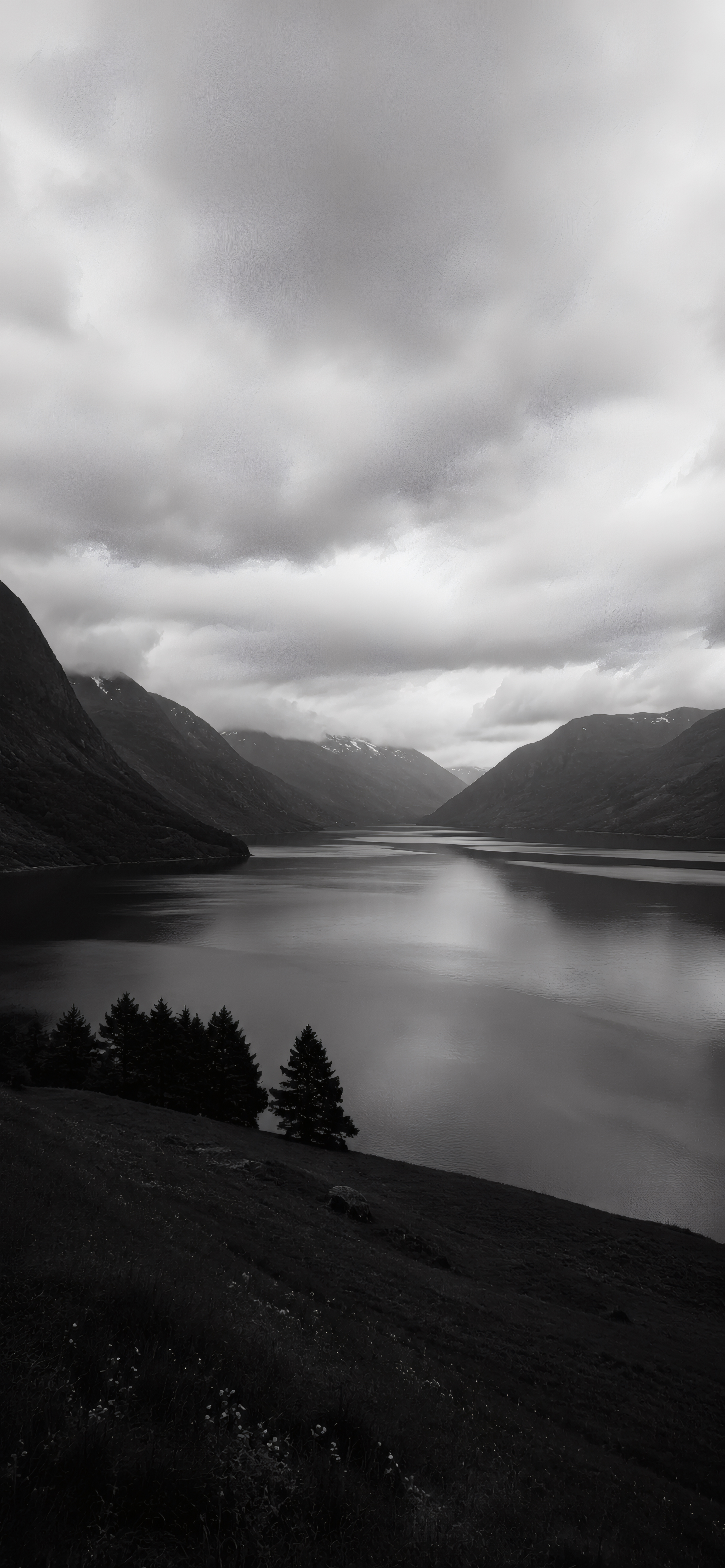 Monochrome Serenity wallpaper preview
