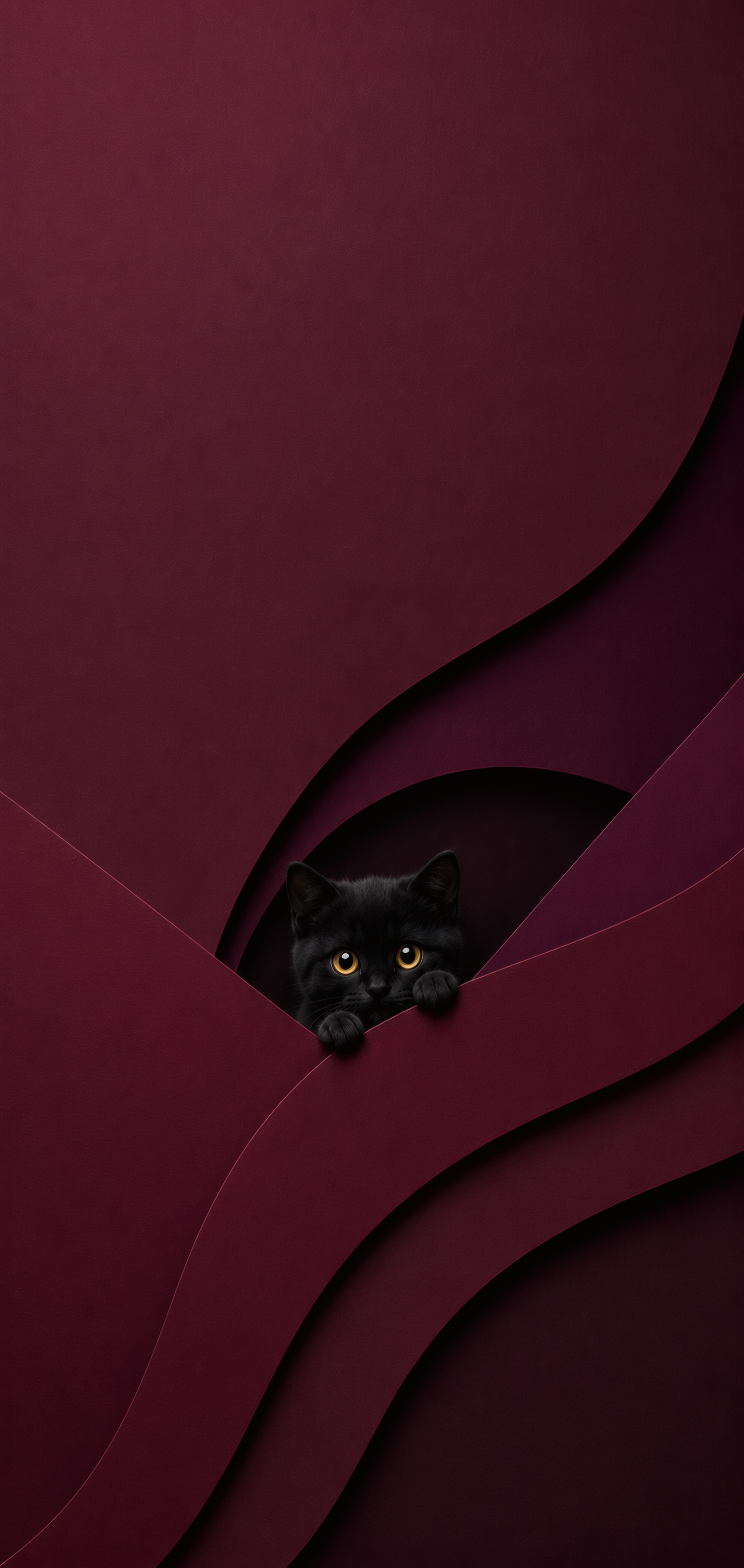 Eyes in the Burgundy Folds wallpaper preview